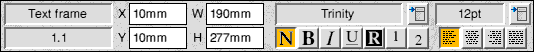 Info palette