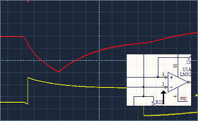 JSN pin 2 comparator input relative to V/2